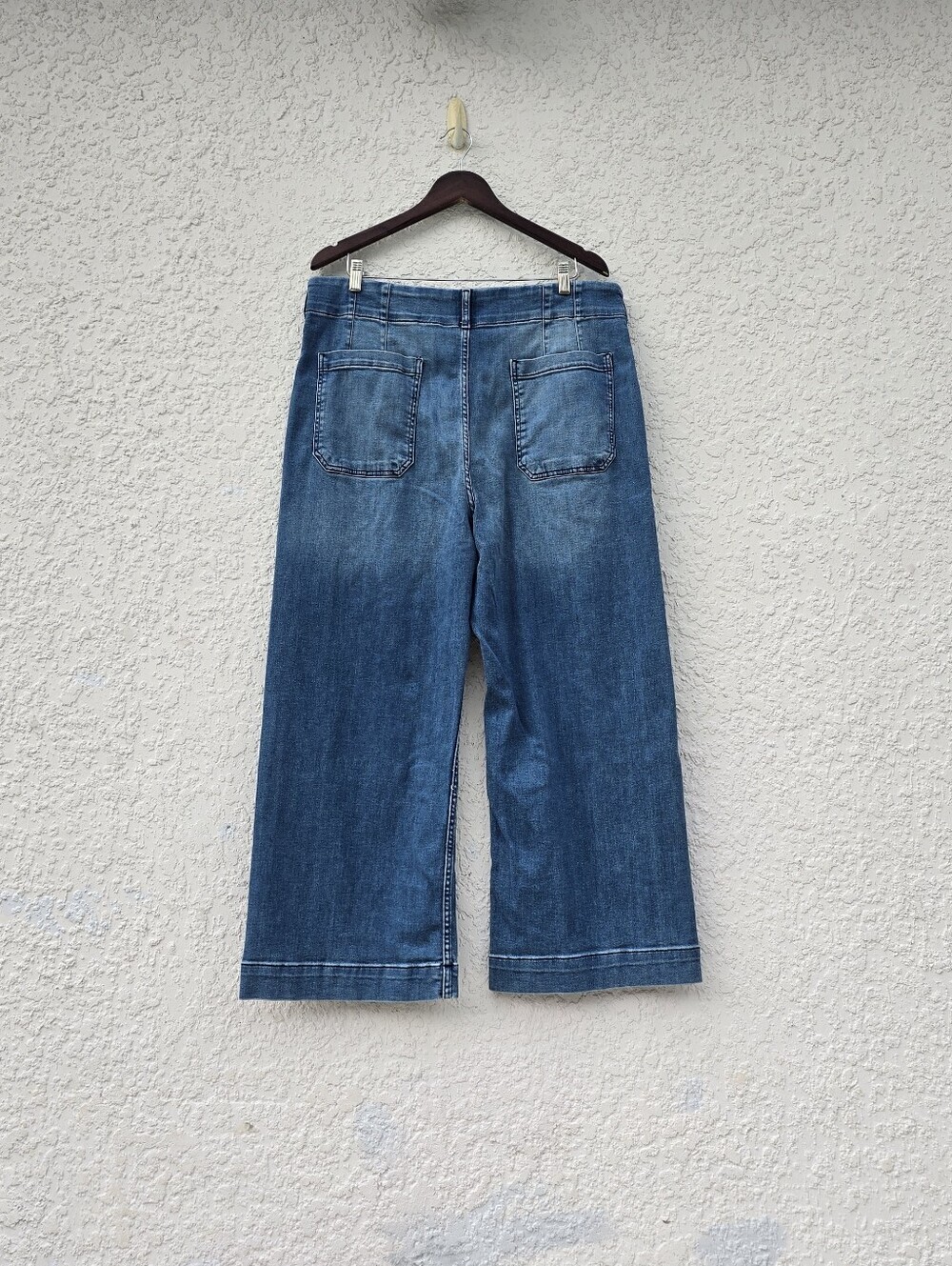 Anthropologie Maeve The Colette High-Rise Wide-Leg Cropped Jeans - Size 34 - Picture 8 of 13